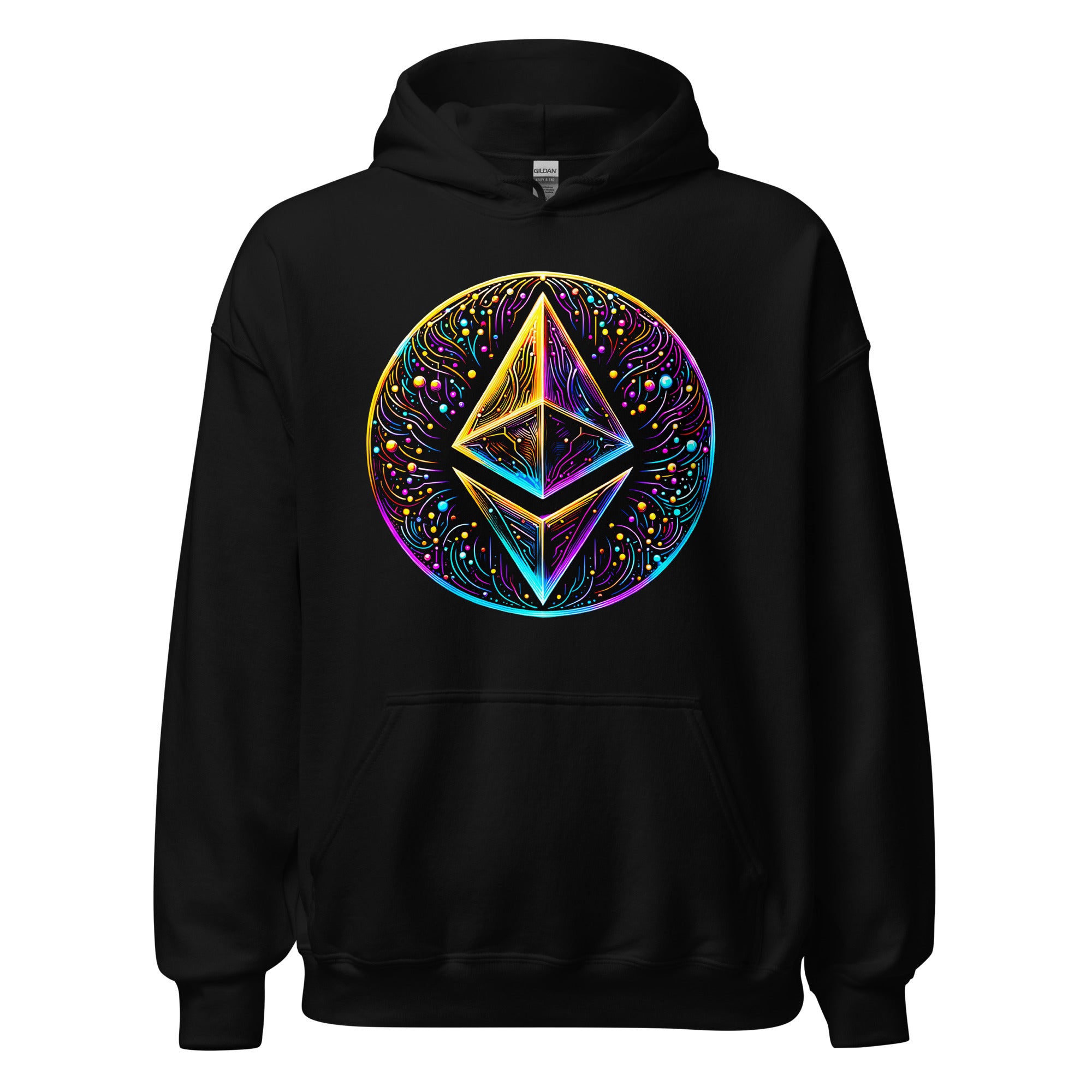 Whimsical Ethereum ETH Altcoin Crypto Symbol Pullover Hoodie Sweatshirt