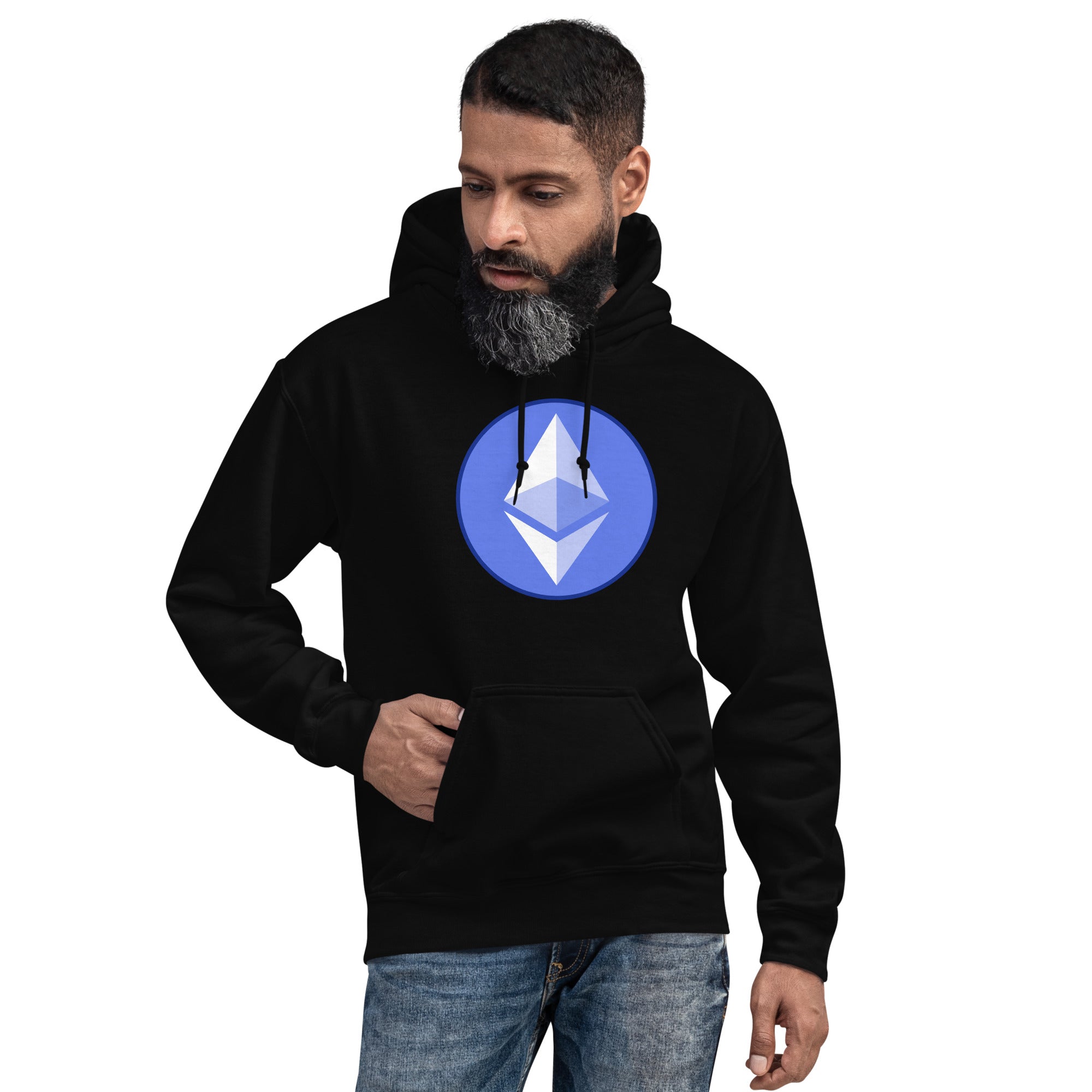 ETH Ethereum Round Logo Cryptocurrency Symbol Pullover Hoodie Sweatshirt