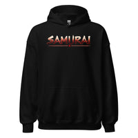 Samurai Warrior design on unisex hoodie, front view