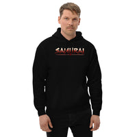 Samurai Warrior design on unisex hoodie, front view