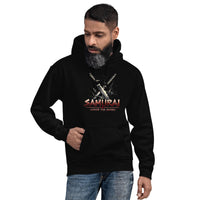 Splash Katana Swords design on unisex hoodie, front view