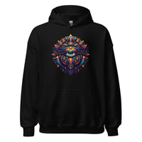 Great Eye All-Seeing Symbol design on unisex hoodie, front view
