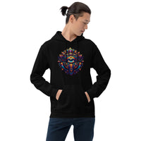 Great Eye All-Seeing Symbol design on unisex hoodie, front view