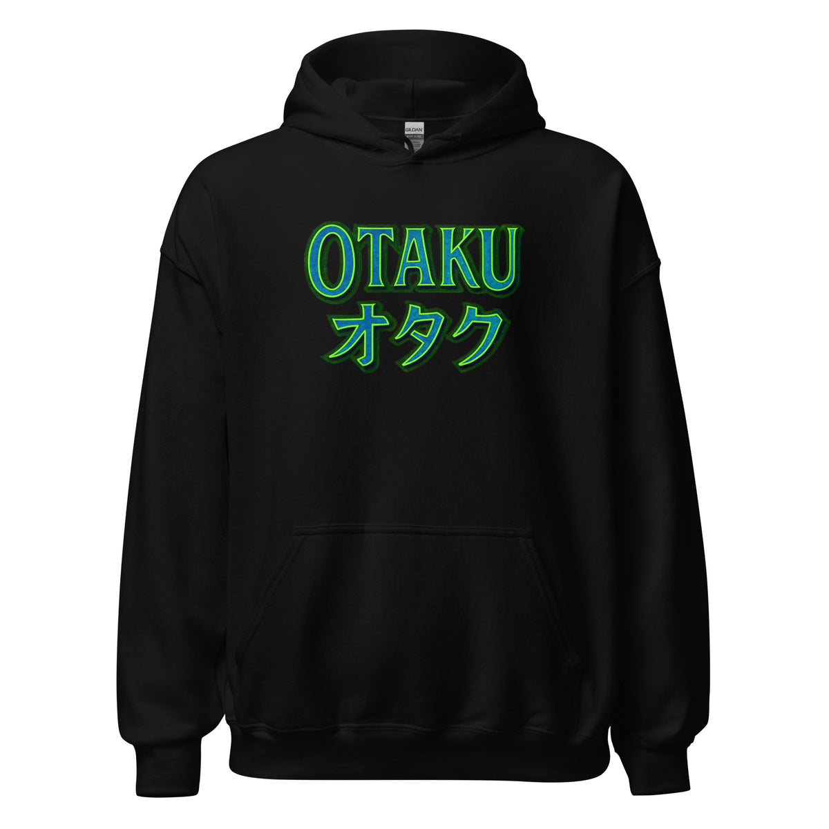 Otaku オタク Japanese Culture design on unisex hoodie, front view