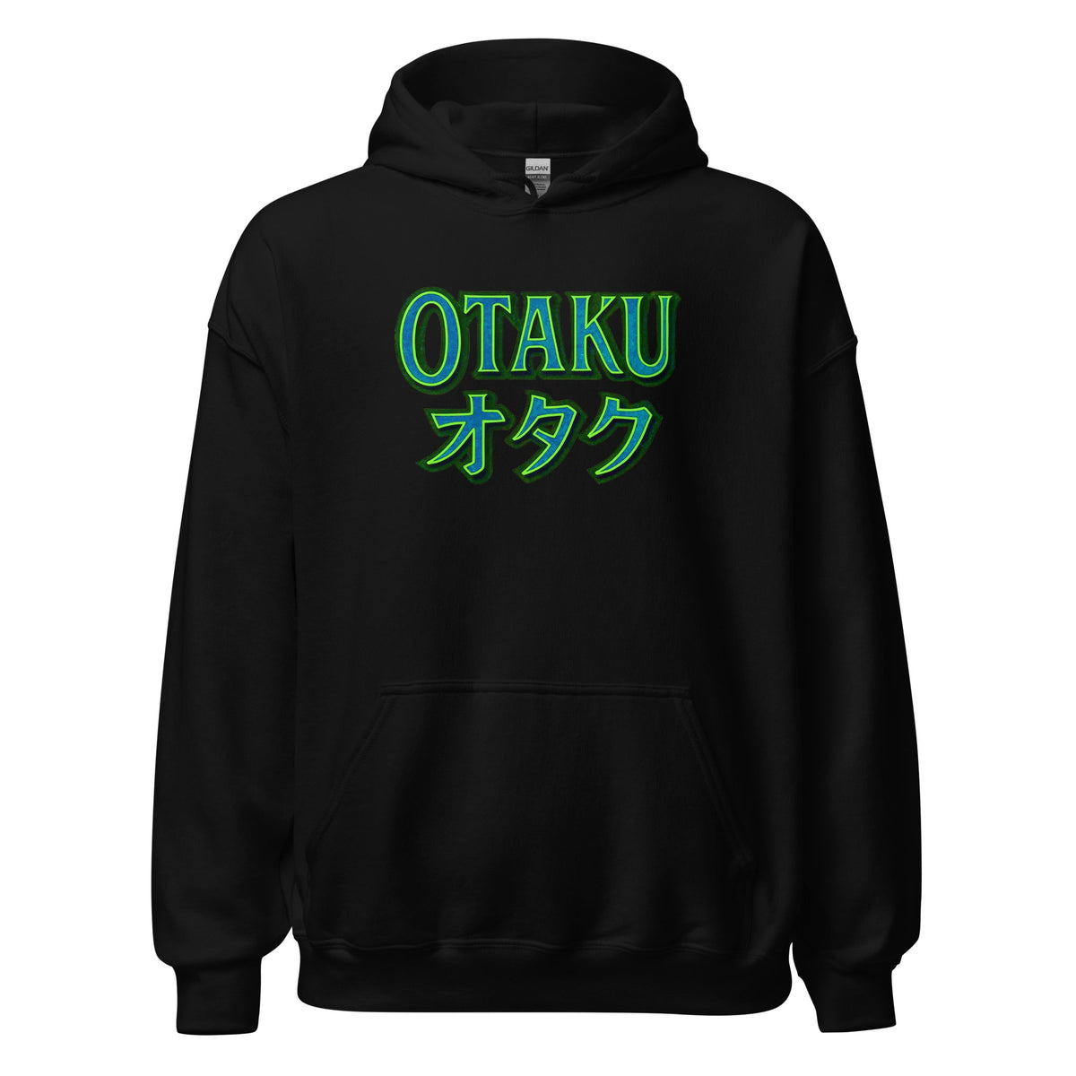 Otaku オタク Japanese Culture design on unisex hoodie, front view