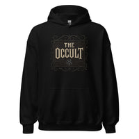 The Occult design on unisex hoodie, front view