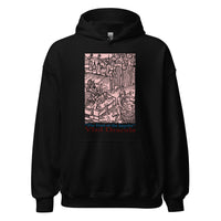Feast of the Impaler design on unisex hoodie, front view