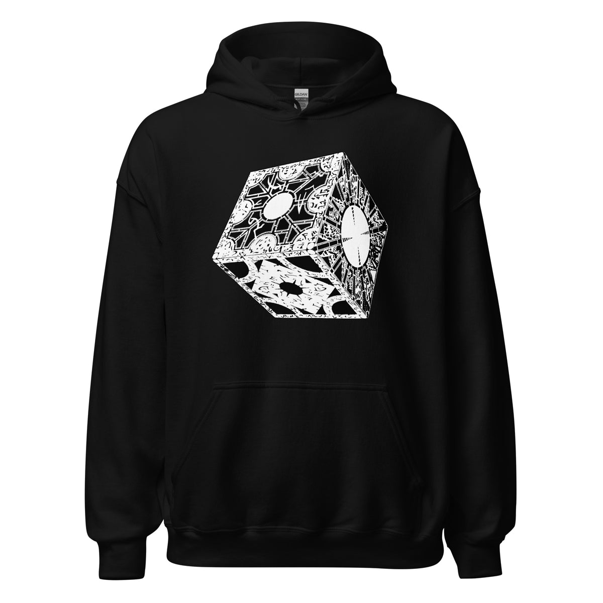 Lament Configuration design on unisex hoodie, front view