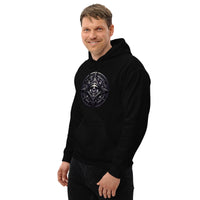 Illuminati All-Seeing Eye design on unisex hoodie, left-front view