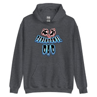 Paranormal Ghost Dad design on unisex hoodie, front view