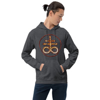 Withered Leviathan Cross design on unisex hoodie, front view