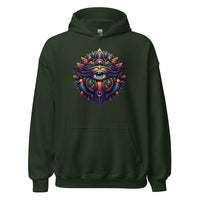 Great Eye All-Seeing Symbol design on unisex hoodie, front view