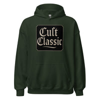 Cult Classic design on unisex hoodie, front view