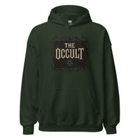 The Occult design on unisex hoodie, front view