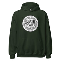 Death Dealer design on unisex hoodie, front view