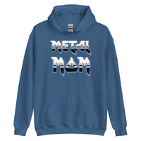 Metal Mom design on unisex hoodie, front view