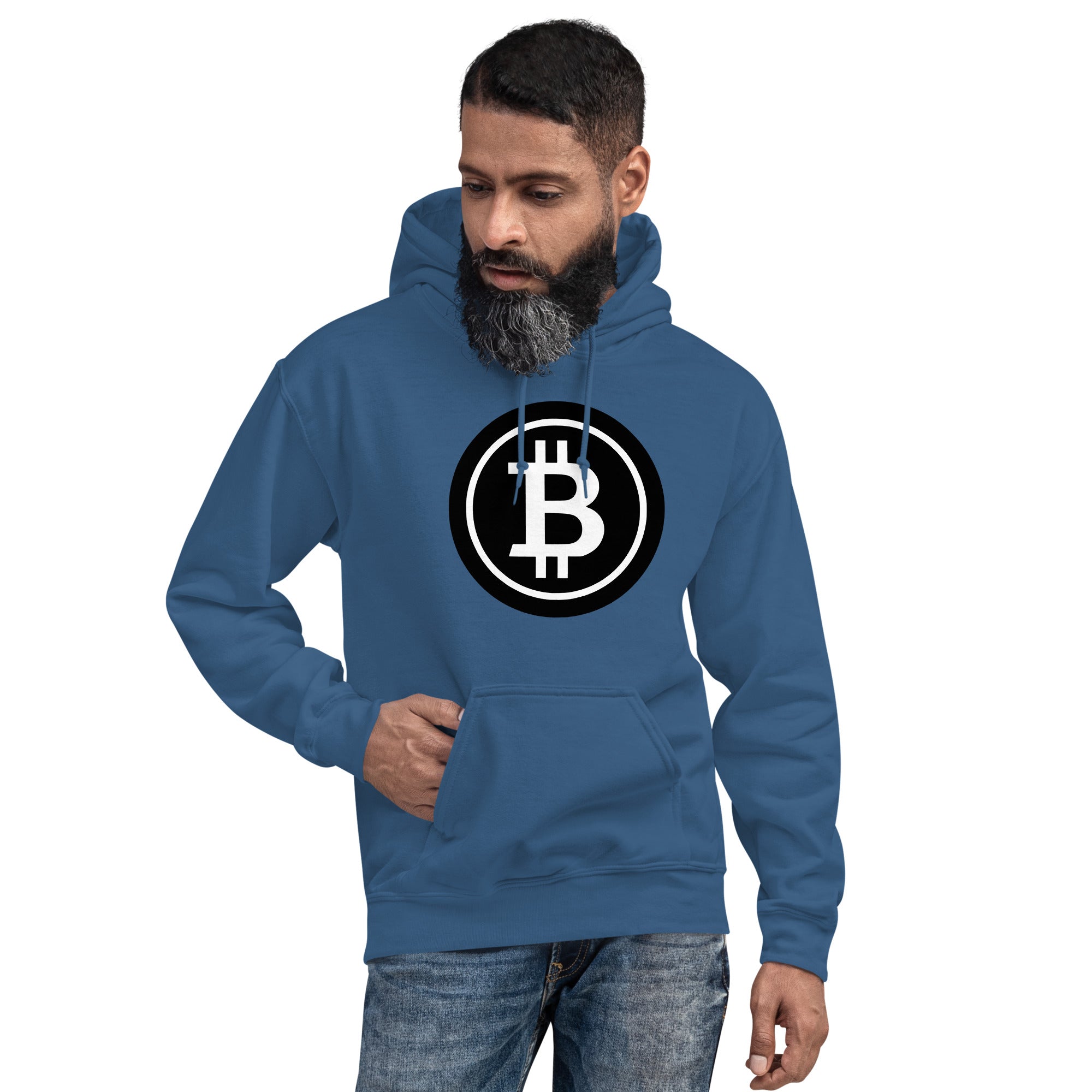 BTC Bitcoin Crypto Symbol Pullover Hoodie Sweatshirt