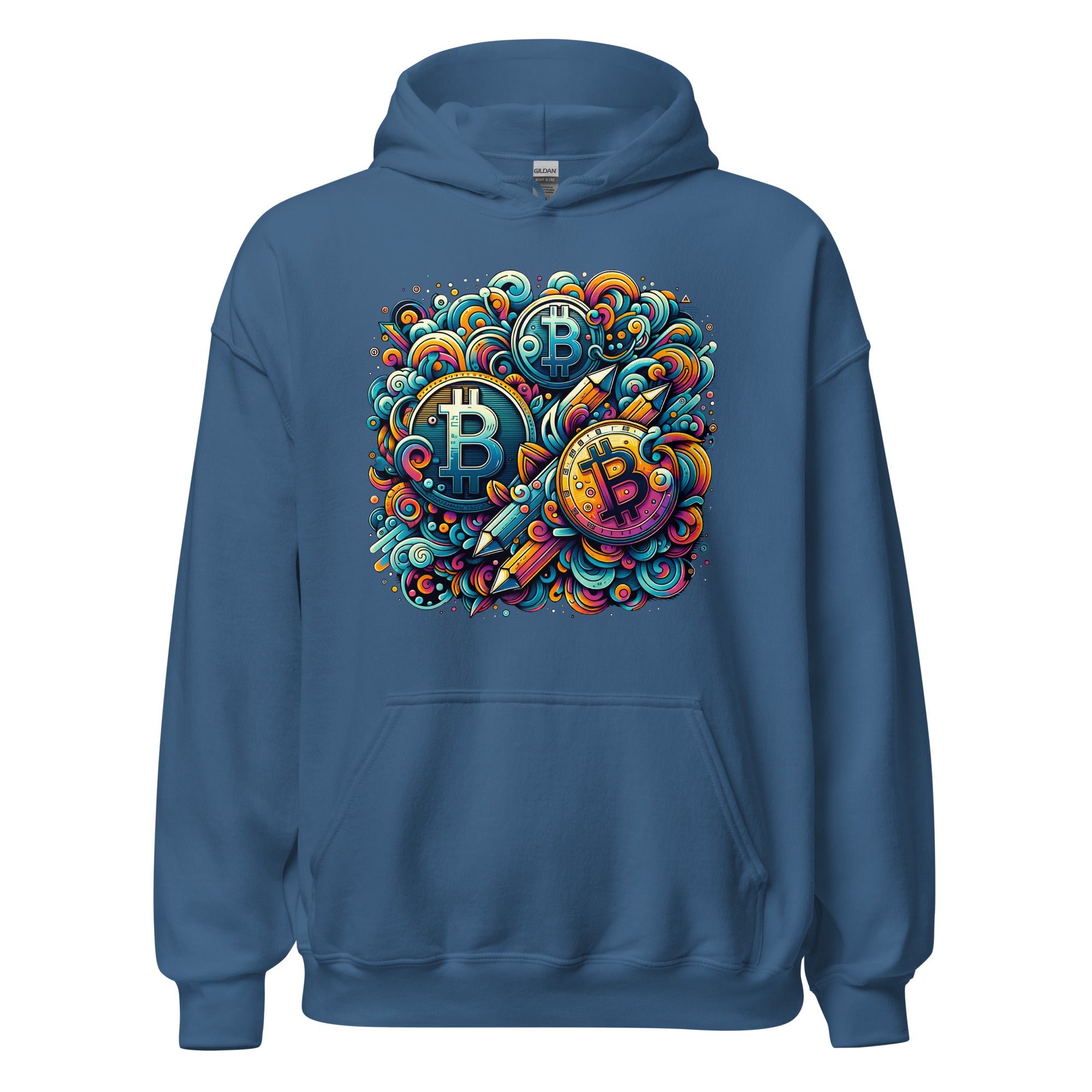 Whimsical Bitcoin Crypto Dreams Hidden Gem Pullover Hoodie Sweatshirt