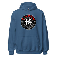 Samurai Honor Kanji 侍 design on unisex hoodie, front view