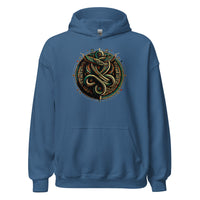 Egyptian Ouroboros Snake design on unisex hoodie, front view