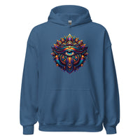 Great Eye All-Seeing Symbol design on unisex hoodie, front view
