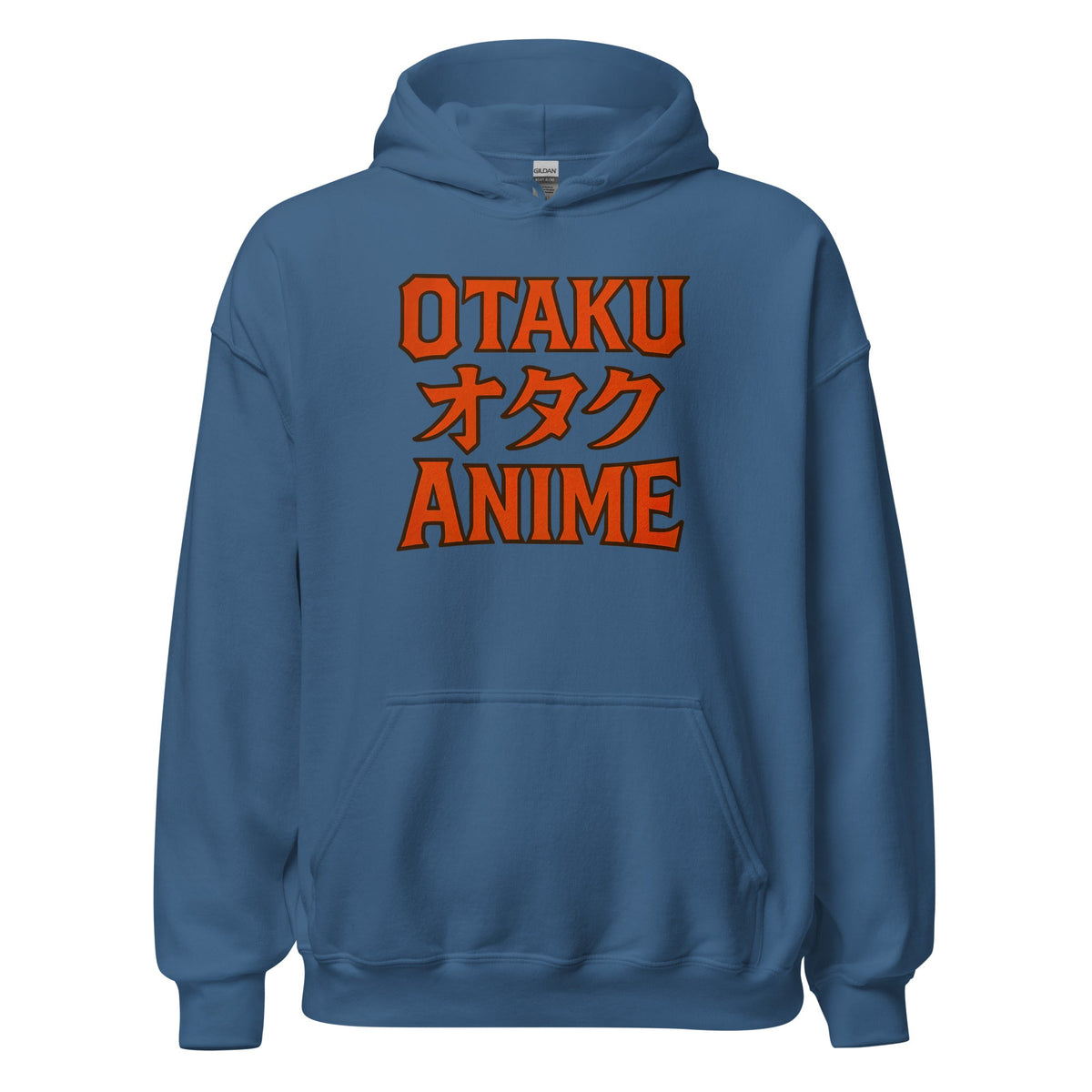 Otaku オタク Anime design on unisex hoodie, front view