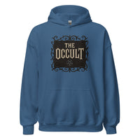 The Occult design on unisex hoodie, front view