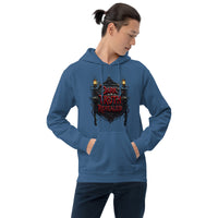 Dark Truth Revealed design on unisex hoodie, front view