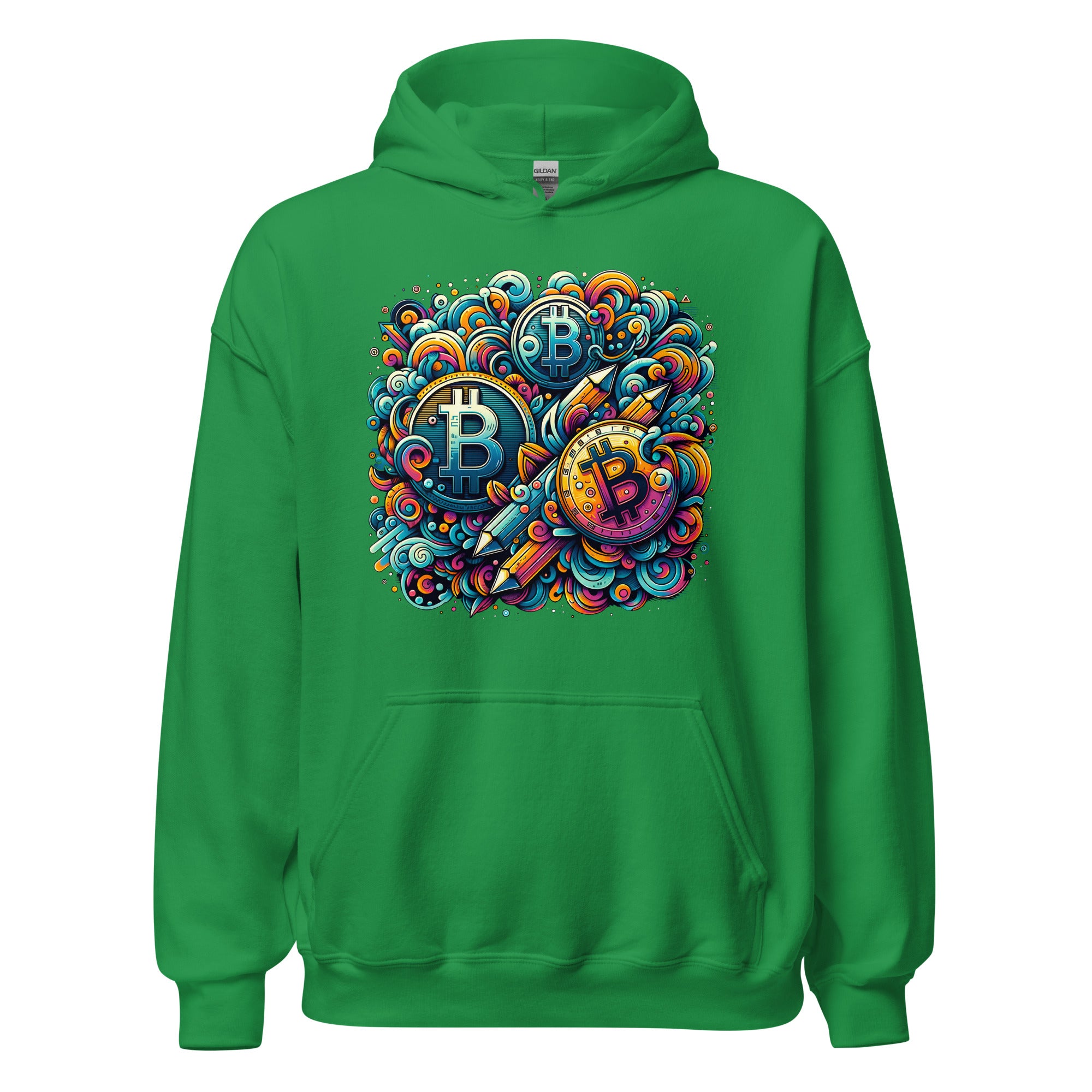 Whimsical Bitcoin Crypto Dreams Hidden Gem Pullover Hoodie Sweatshirt