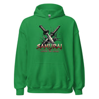 Splash Katana Swords design on unisex hoodie, front view