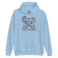 White Goth Mom Bat design on unisex hoodie, front view