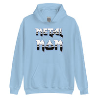 Metal Mom design on unisex hoodie, front view