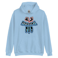 Paranormal Ghost Dad design on unisex hoodie, front view