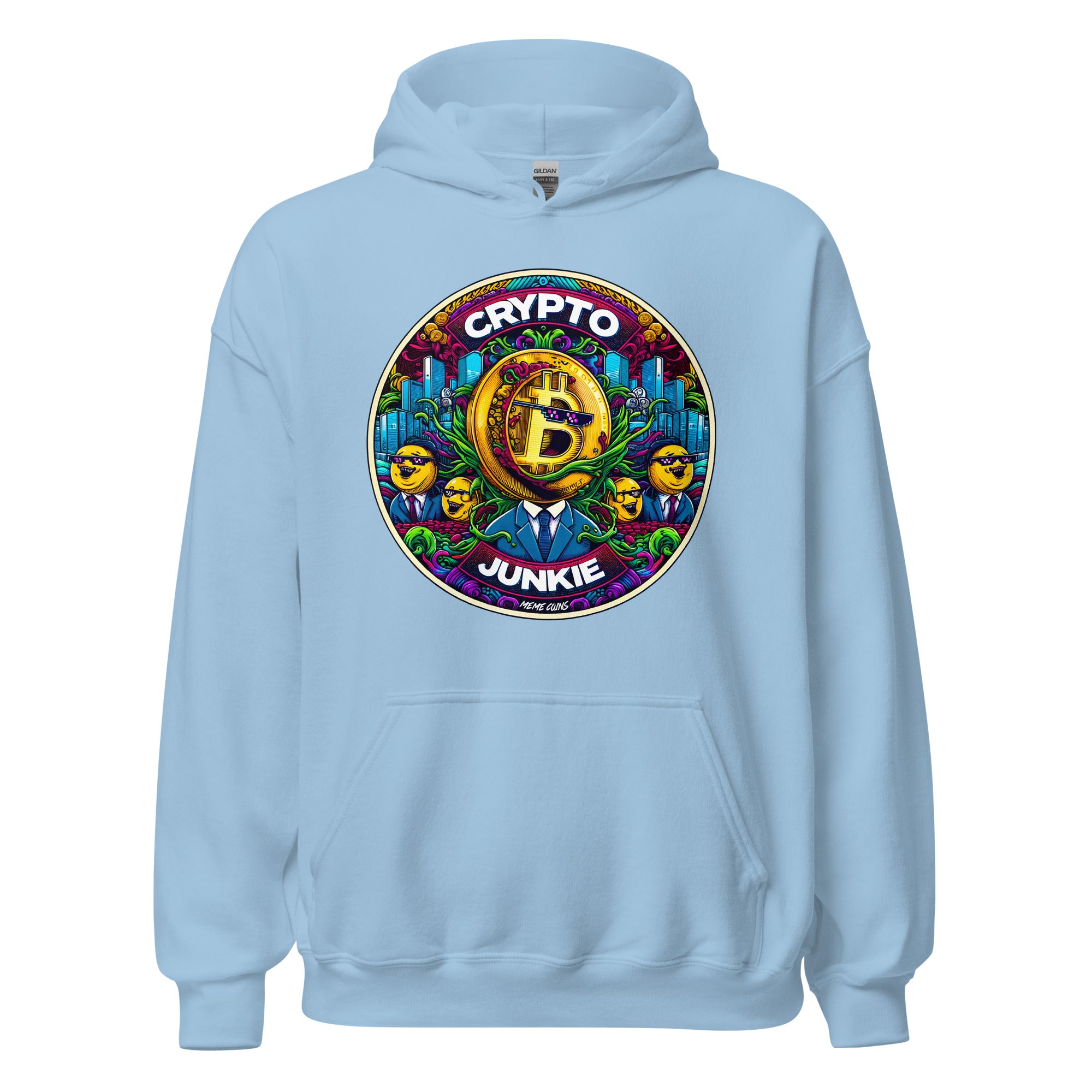 Meme Coins Rule! Crypto Junkie Bitcoin Altcoins Pullover Hoodie Sweatshirt