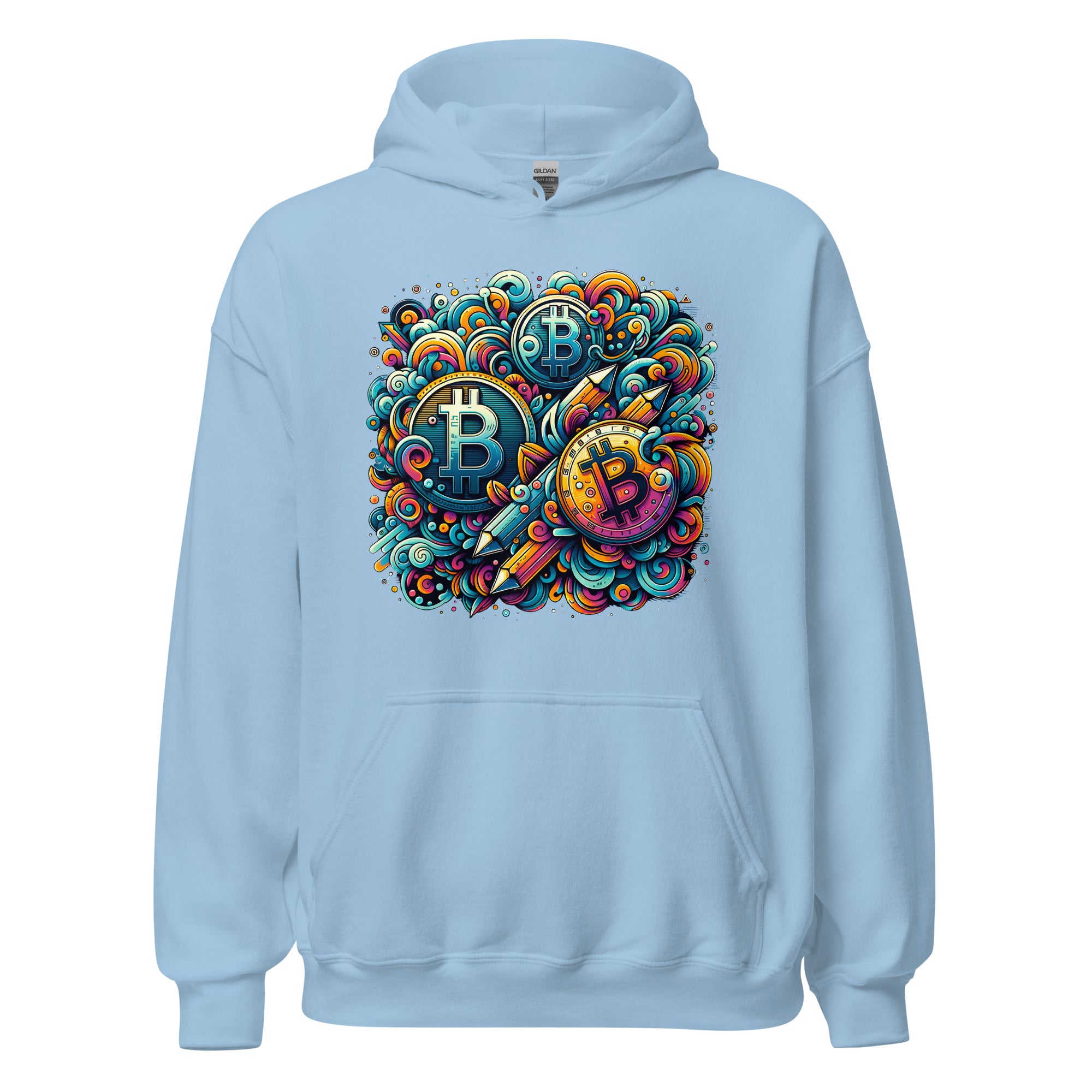 Whimsical Bitcoin Crypto Dreams Hidden Gem Pullover Hoodie Sweatshirt