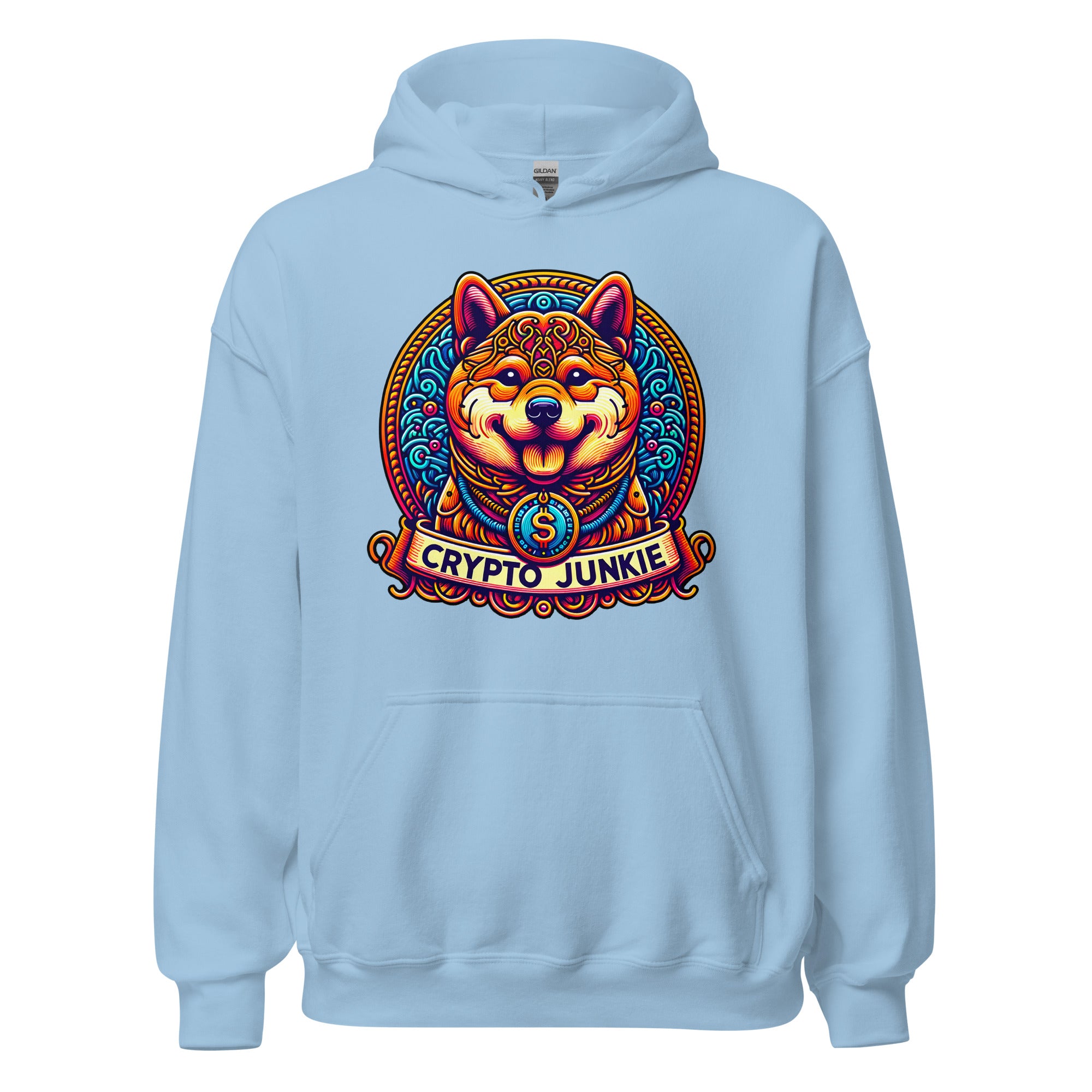 Dog Meme Coins Crypto Dogecoin Shiba Inu Token Pullover Hoodie Sweatshirt