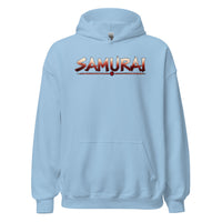 Samurai Warrior design on unisex hoodie, front view