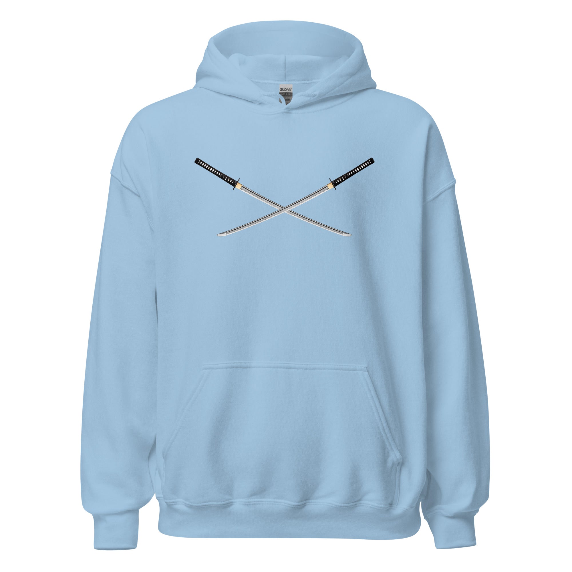 Dual Samurai Swords Anime Warrior Pullover Hoodie Sweatshirt