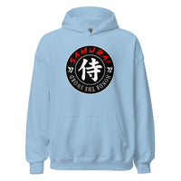 Samurai Honor Kanji 侍 design on unisex hoodie, front view