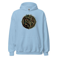 Egyptian Ouroboros Snake design on unisex hoodie, front view