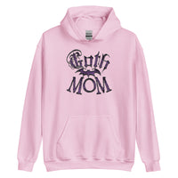 Purple Goth Mom Bat design on unisex hoodie, front view
