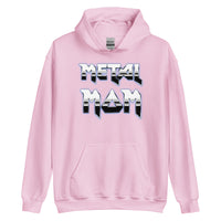 Metal Mom design on unisex hoodie, front view