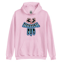Paranormal Ghost Dad design on unisex hoodie, front view