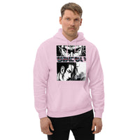 Anime Eyes Japanese Manga design on unisex hoodie, front view