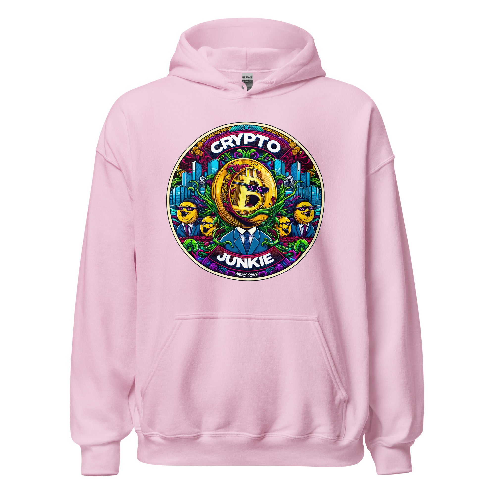 Meme Coins Rule! Crypto Junkie Bitcoin Altcoins Pullover Hoodie Sweatshirt