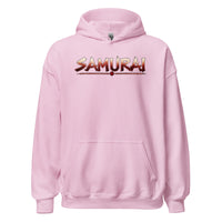 Samurai Warrior design on unisex hoodie, front view