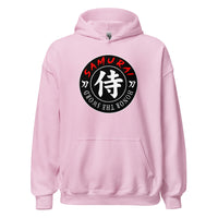 Samurai Honor Kanji 侍 design on unisex hoodie, front view