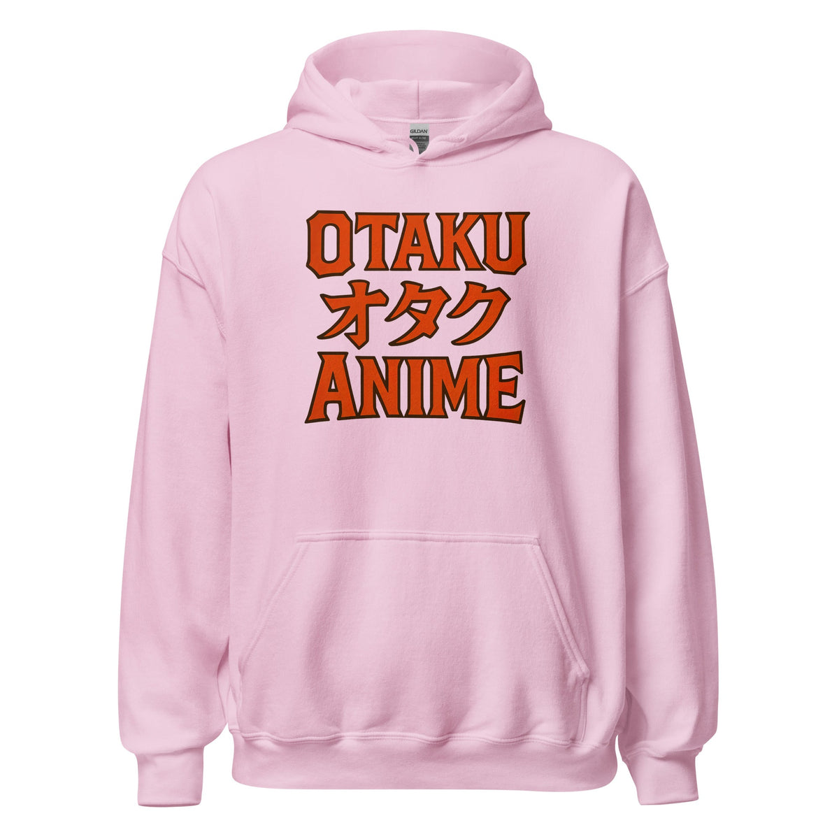 Otaku オタク Anime design on unisex hoodie, front view
