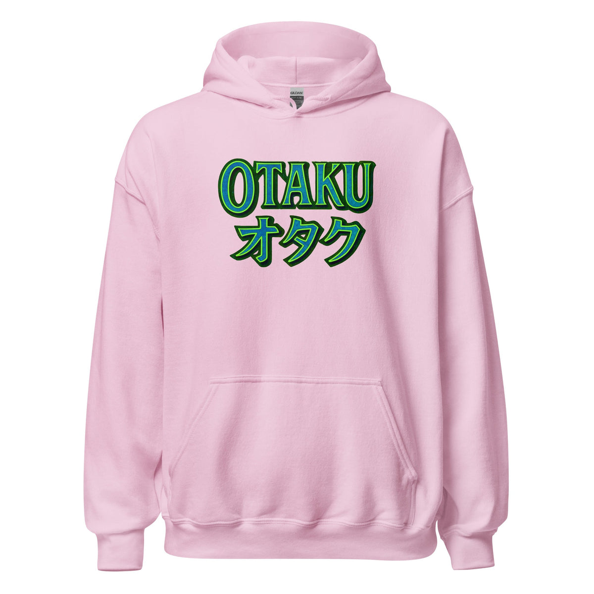 Otaku オタク Japanese Culture design on unisex hoodie, front view