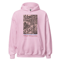Feast of the Impaler design on unisex hoodie, front view
